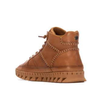 Carmela Skórzane buty za kostkę 162708 brązowe