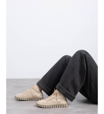 Carmela Leren enkellaarsjes 162708 beige