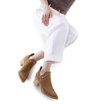 Carmela Bottines en cuir 163147 marron