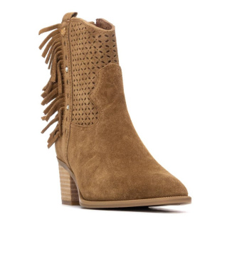 Carmela Botins em pele 163150 castanho