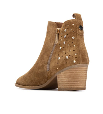 Carmela Botins em pele 163151 castanho