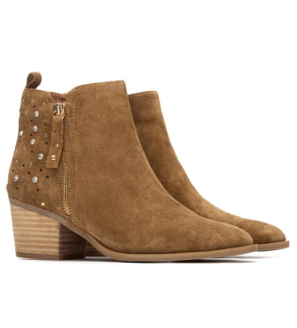 Carmela Botins em pele 163151 castanho