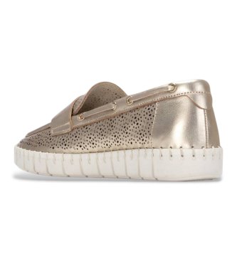 Carmela Mocassins de couro 163212 dourado