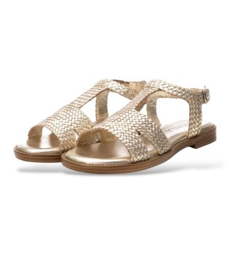 Carmela Gold 162199 Leather Sandal