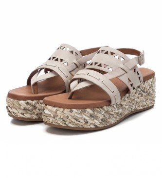 Carmela Leather sandals 067848 white ice -wedge height: 6cm