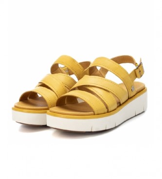 Carmela Leren sandalen 068418 geel