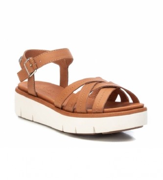 Carmela Leather sandals 068421camel