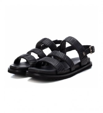 Carmela Leren sandalen 068454 zwart