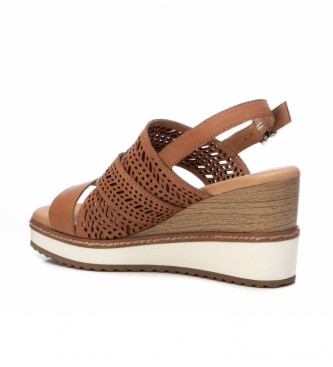 Carmela Leather sandals 068516 camel -Height heel 8 cm
