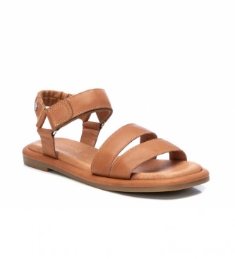 Carmela Leather Sandals 068558 brown