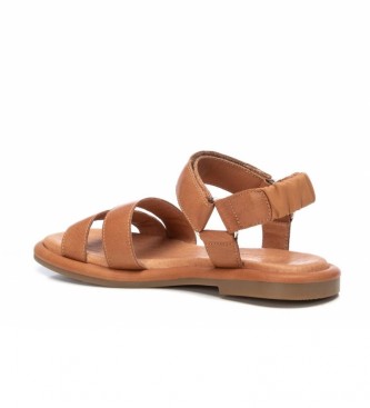 Carmela Leather Sandals 068558 brown