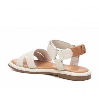 Carmela Beige leather sandals 068558