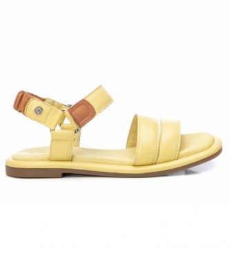 Carmela Leren sandalen 068558 geel