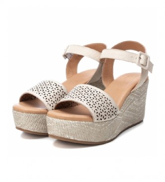 Carmela Leather sandals 068567 white -Height; 8cm