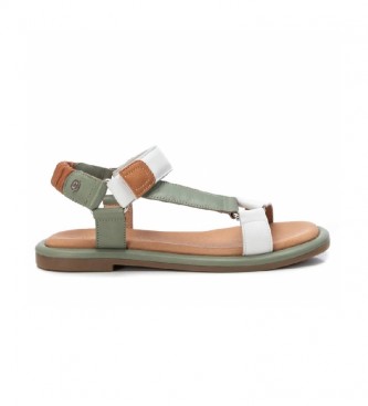 Carmela Leather sandals 068581 khaki