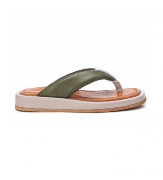 Carmela Leather sandals 068591 khaki
