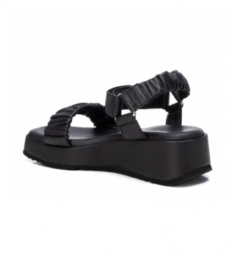 Carmela Leather sandals 068625 black -Height cua 5 cm