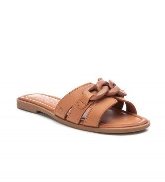 Carmela Leren sandalen 160543 bruin