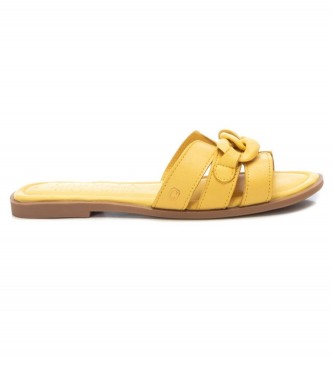 Carmela Leren sandalen 160543 geel