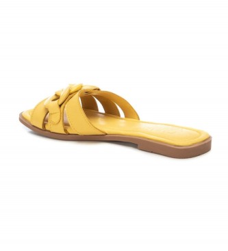 Carmela Leren sandalen 160543 geel