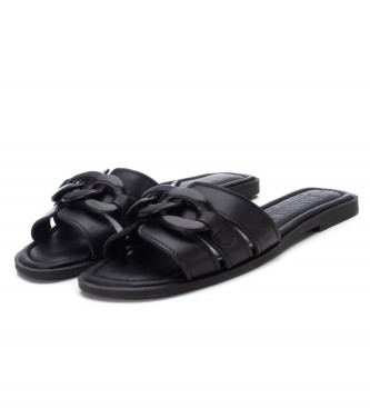 Carmela Leren sandalen 160543 zwart