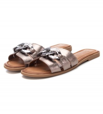 Carmela Leather Sandals 160543 copper brown