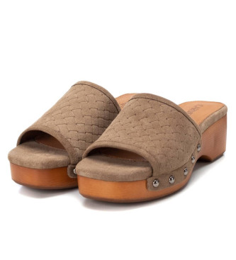 Carmela Sandlias em pele 160635 taupe