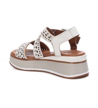 Carmela Lder sandaler 160662 grlig hvid