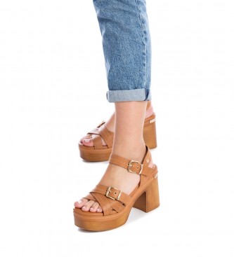Carmela Leather sandals 160718 brown -Heel height 10cm