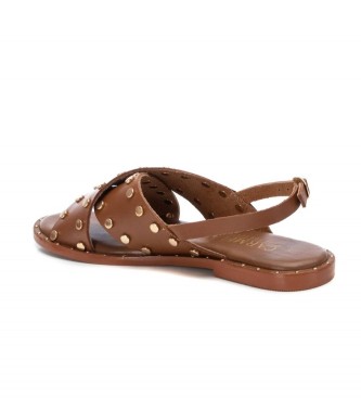 Carmela Leren sandalen 160741 bruin