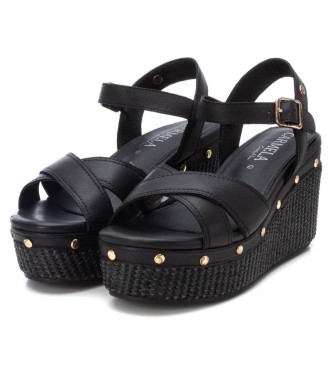 Carmela Leren sandalen 160750 zwart