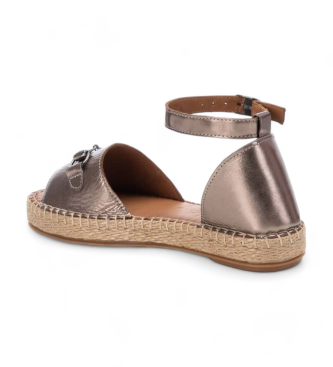 Carmela Leren sandalen 160754 grijs