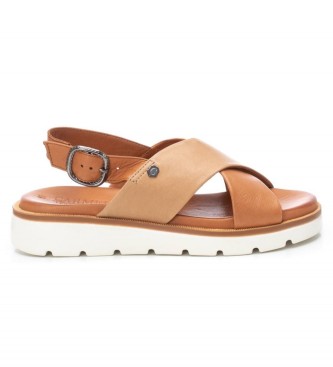 Carmela Leather Sandals 160758 brown
