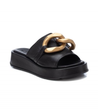 Carmela Leren sandalen 160774 zwart