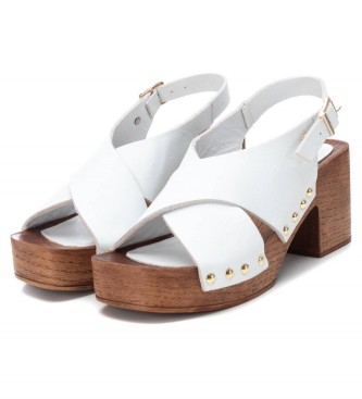 Carmela Lder sandaler 160781 hvid -Hlhjde 7cm
