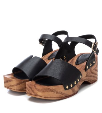 Carmela Leren sandalen 160782 zwart 
