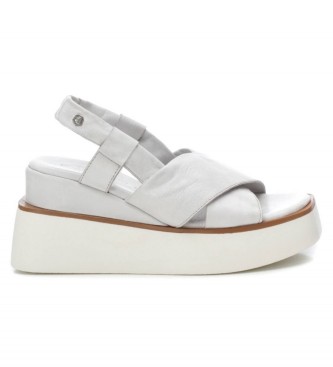Carmela Leather sandals 160787 greyish white