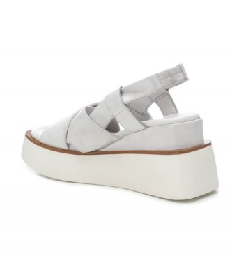 Carmela Leather sandals 160787 greyish white
