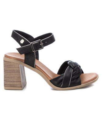 Carmela Leren sandalen 160791 zwart -Hakhoogte 8cm