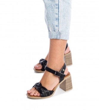 Carmela Lder sandaler 160791 svart -Hjd klack 8cm
