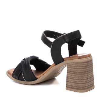 Carmela Lder sandaler 160791 svart -Hjd klack 8cm