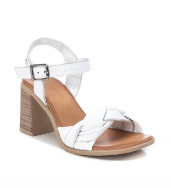 Carmela Lder sandaler 160791 hvid -Hlhjde 8cm