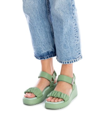 Carmela Sandales en cuir 160811 vert