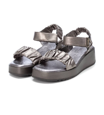 Carmela Sandali in pelle 160811 argento