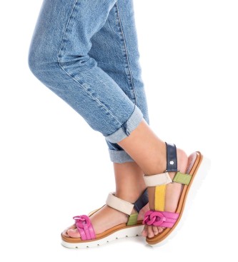 Carmela Skórzane sandały 160814 multicolor