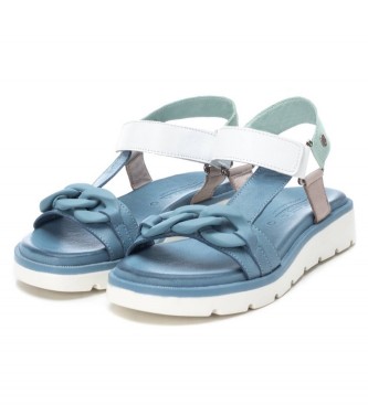 Carmela Skórzane sandały 160814 niebieski