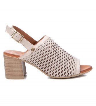 Carmela Lder sandaler 160837 hvid -Hlhjde 8cm