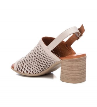 Carmela Leather sandals 160837 white -Heel height 8cm