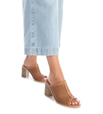 Carmela Lder sandaler 161347 brun -hjd klack: 8cm