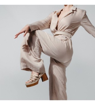 Carmela Sandali in pelle 161381 beige -Altezza tacco 10cm-